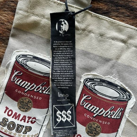 Vintage Andy Warhol Cambell’s Soup Can Tote By Loop Design - Picture 5 of 6